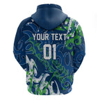 Personalized Canberra Raiders Rugby Hoodie Urban Street Graffiti Style - Distressed Splatter Elements