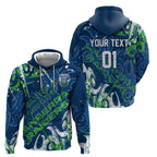 Personalized Canberra Raiders Rugby Hoodie Urban Street Graffiti Style - Distressed Splatter Elements
