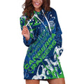Personalized Canberra Raiders Rugby Hoodie Dress Urban Street Graffiti Style - Distressed Splatter Elements