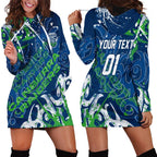 Personalized Canberra Raiders Rugby Hoodie Dress Urban Street Graffiti Style - Distressed Splatter Elements