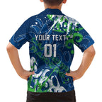 Personalized Canberra Raiders Rugby Kid Hawaiian Shirt Urban Street Graffiti Style - Distressed Splatter Elements