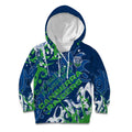 Personalized Canberra Raiders Rugby Kid Hoodie Urban Street Graffiti Style - Distressed Splatter Elements