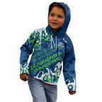 Personalized Canberra Raiders Rugby Kid Hoodie Urban Street Graffiti Style - Distressed Splatter Elements