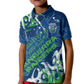 Personalized Canberra Raiders Rugby Kid Polo Shirt Urban Street Graffiti Style - Distressed Splatter Elements