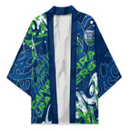 Personalized Canberra Raiders Rugby Kimono Urban Street Graffiti Style - Distressed Splatter Elements