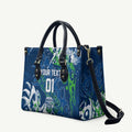 Personalized Canberra Raiders Rugby Leather Bag Urban Street Graffiti Style - Distressed Splatter Elements