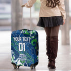 Personalized Canberra Raiders Rugby Luggage Cover Urban Street Graffiti Style - Distressed Splatter Elements