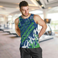 Personalized Canberra Raiders Rugby Men Tank Top Urban Street Graffiti Style - Distressed Splatter Elements