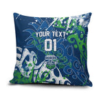 Personalized Canberra Raiders Rugby Pillow Cover Urban Street Graffiti Style - Distressed Splatter Elements