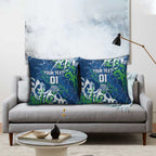 Personalized Canberra Raiders Rugby Pillow Cover Urban Street Graffiti Style - Distressed Splatter Elements