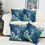 Personalized Canberra Raiders Rugby Pillow Cover Urban Street Graffiti Style - Distressed Splatter Elements