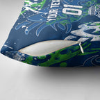 Personalized Canberra Raiders Rugby Pillow Cover Urban Street Graffiti Style - Distressed Splatter Elements
