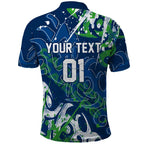 Personalized Canberra Raiders Rugby Polo Shirt Urban Street Graffiti Style - Distressed Splatter Elements