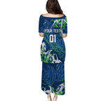 Personalized Canberra Raiders Rugby Puletasi Urban Street Graffiti Style - Distressed Splatter Elements