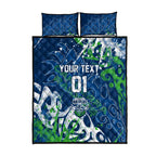 Personalized Canberra Raiders Rugby Quilt Bed Set Urban Street Graffiti Style - Distressed Splatter Elements