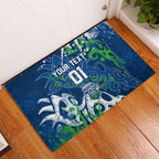 Personalized Canberra Raiders Rugby Rubber Doormat Urban Street Graffiti Style - Distressed Splatter Elements