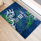 Personalized Canberra Raiders Rugby Rubber Doormat Urban Street Graffiti Style - Distressed Splatter Elements