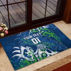 Personalized Canberra Raiders Rugby Rubber Doormat Urban Street Graffiti Style - Distressed Splatter Elements