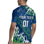 Personalized Canberra Raiders Rugby Rugby Jersey Urban Street Graffiti Style - Distressed Splatter Elements