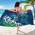 Personalized Canberra Raiders Rugby Sarong Urban Street Graffiti Style - Distressed Splatter Elements