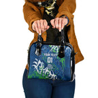 Personalized Canberra Raiders Rugby Shoulder Handbag Urban Street Graffiti Style - Distressed Splatter Elements