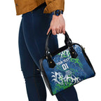 Personalized Canberra Raiders Rugby Shoulder Handbag Urban Street Graffiti Style - Distressed Splatter Elements