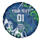 Personalized Canberra Raiders Rugby Spare Tire Cover Urban Street Graffiti Style - Distressed Splatter Elements