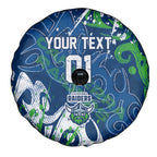 Personalized Canberra Raiders Rugby Spare Tire Cover Urban Street Graffiti Style - Distressed Splatter Elements