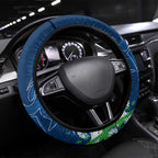 Canberra Raiders Rugby Steering Wheel Cover Urban Street Graffiti Style - Distressed Splatter Elements