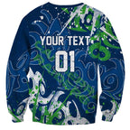 Personalized Canberra Raiders Rugby Sweatshirt Urban Street Graffiti Style - Distressed Splatter Elements