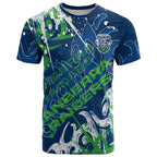 Personalized Canberra Raiders Rugby T Shirt Urban Street Graffiti Style - Distressed Splatter Elements