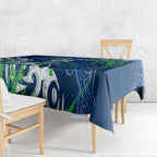 Personalized Canberra Raiders Rugby Tablecloth Urban Street Graffiti Style - Distressed Splatter Elements
