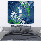 Personalized Canberra Raiders Rugby Tapestry Urban Street Graffiti Style - Distressed Splatter Elements