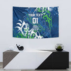 Personalized Canberra Raiders Rugby Tapestry Urban Street Graffiti Style - Distressed Splatter Elements