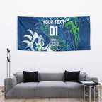 Personalized Canberra Raiders Rugby Tapestry Urban Street Graffiti Style - Distressed Splatter Elements