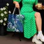 Personalized Canberra Raiders Rugby Tote Bag Urban Street Graffiti Style - Distressed Splatter Elements