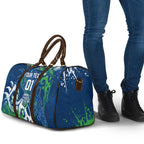 Personalized Canberra Raiders Rugby Travel Bag Urban Street Graffiti Style - Distressed Splatter Elements