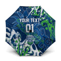 Personalized Canberra Raiders Rugby Umbrella Urban Street Graffiti Style - Distressed Splatter Elements