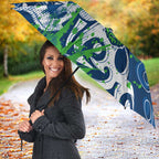 Personalized Canberra Raiders Rugby Umbrella Urban Street Graffiti Style - Distressed Splatter Elements