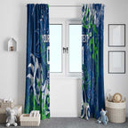 Personalized Canberra Raiders Rugby Window Curtain Urban Street Graffiti Style - Distressed Splatter Elements