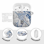 Personalized Canterbury-Bankstown Bulldogs Rugby AirPods Case Urban Street Graffiti Style - Distressed Splatter Elements