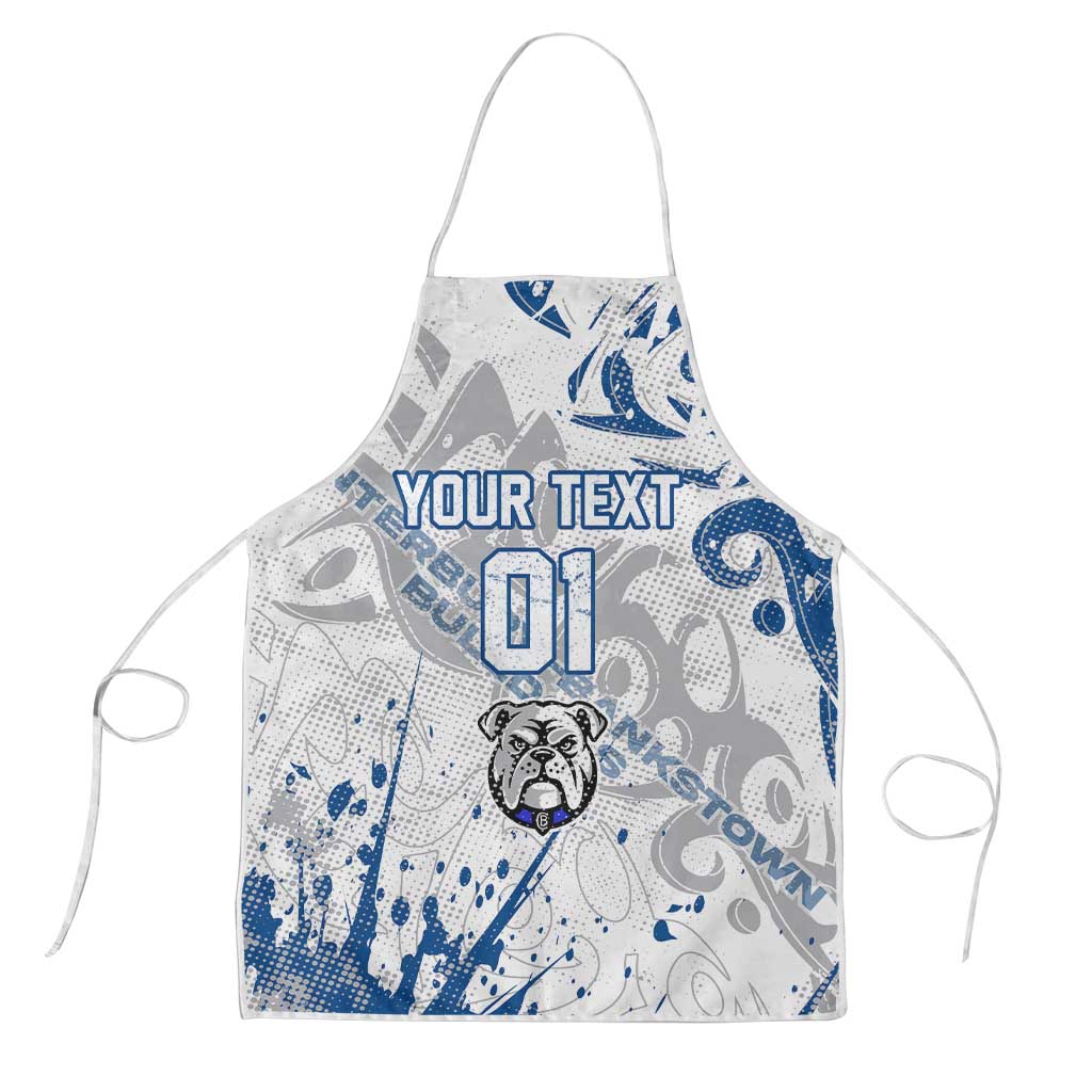 Personalized Canterbury-Bankstown Bulldogs Rugby Apron Urban Street Graffiti Style - Distressed Splatter Elements