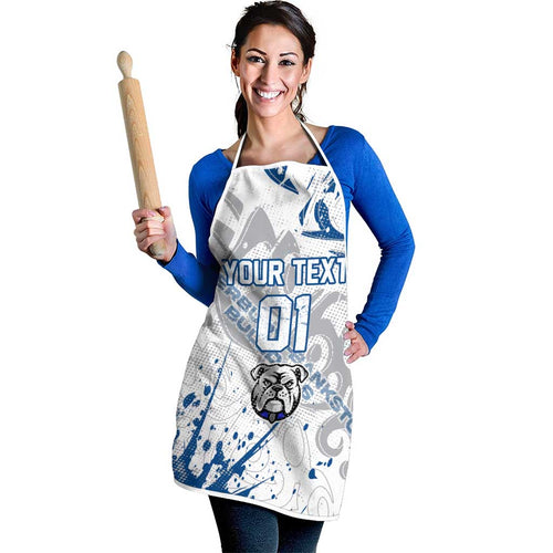 Personalized Canterbury-Bankstown Bulldogs Rugby Apron Urban Street Graffiti Style - Distressed Splatter Elements