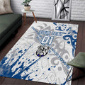 Personalized Canterbury-Bankstown Bulldogs Rugby Area Rug Urban Street Graffiti Style - Distressed Splatter Elements