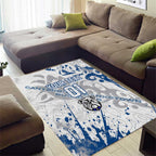 Personalized Canterbury-Bankstown Bulldogs Rugby Area Rug Urban Street Graffiti Style - Distressed Splatter Elements