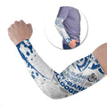 Personalized Canterbury-Bankstown Bulldogs Rugby Arm Sleeves Urban Street Graffiti Style - Distressed Splatter Elements