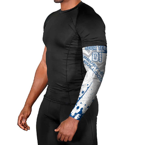 Personalized Canterbury-Bankstown Bulldogs Rugby Arm Sleeves Urban Street Graffiti Style - Distressed Splatter Elements