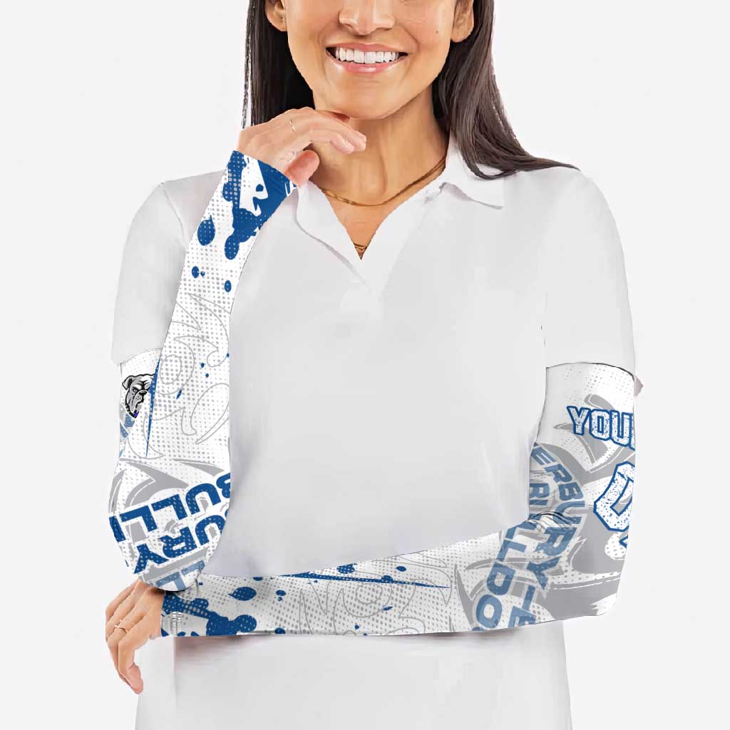 Personalized Canterbury-Bankstown Bulldogs Rugby Arm Sleeves Urban Street Graffiti Style - Distressed Splatter Elements