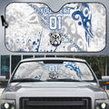 Personalized Canterbury-Bankstown Bulldogs Rugby Auto Sun Shade Urban Street Graffiti Style - Distressed Splatter Elements