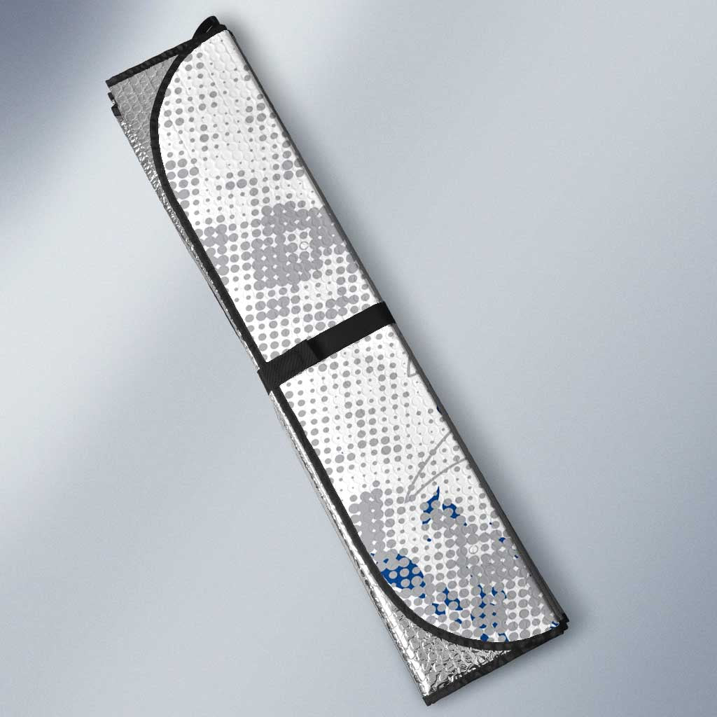 Personalized Canterbury-Bankstown Bulldogs Rugby Auto Sun Shade Urban Street Graffiti Style - Distressed Splatter Elements